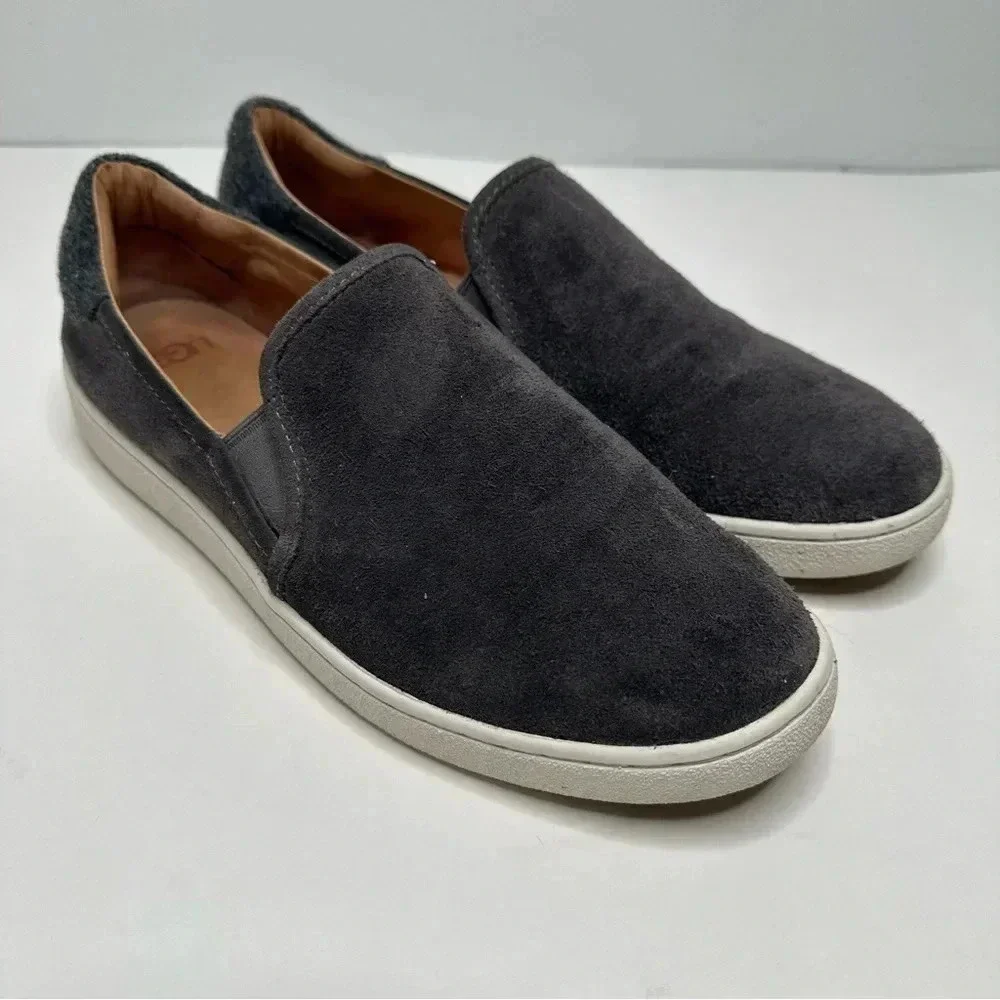 UGG Women's Gray Cas Suede Slip-On Sneakers Size 10
